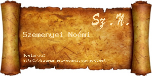 Szemenyei Noémi névjegykártya
